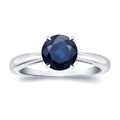 Auriya 14k Gold 2CTW Solitaire Sapphire Engagement Ring