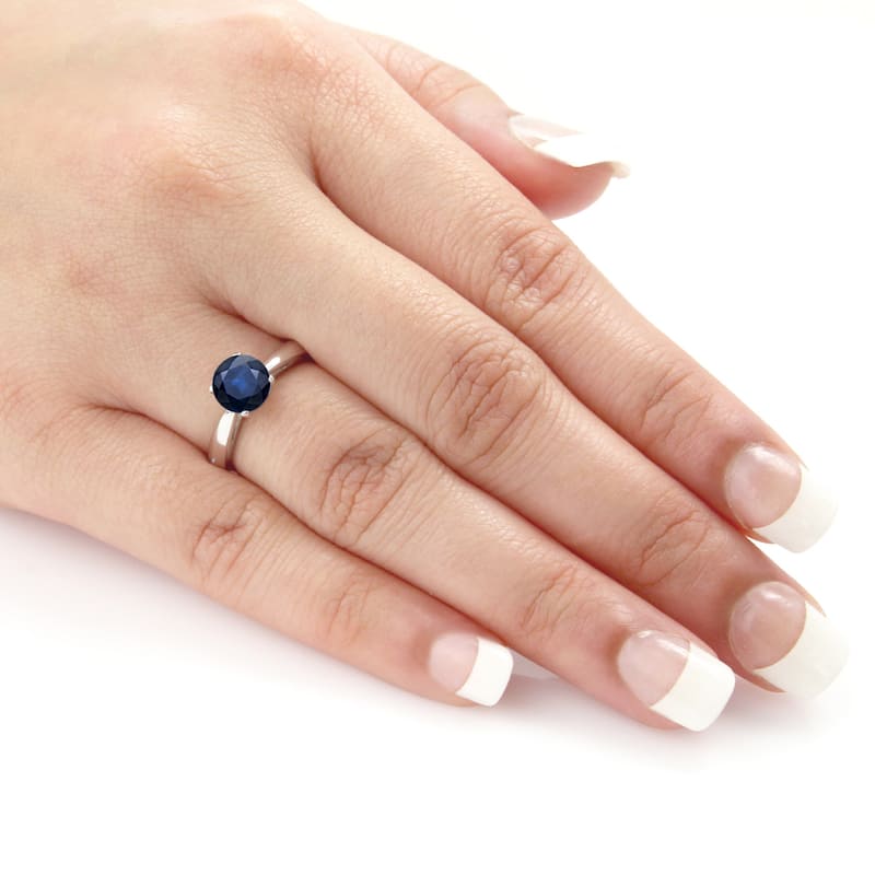 Auriya 14k Gold 2CTW Solitaire Sapphire Engagement Ring