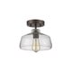 preview thumbnail 4 of 2, Chloe Loft/Industrial 1-light Oil Rubbed Bronze Semi Flush