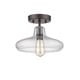 preview thumbnail 1 of 1, Chloe Loft/Industrial 1-light Oil Rubbed Bronze Semi-flush