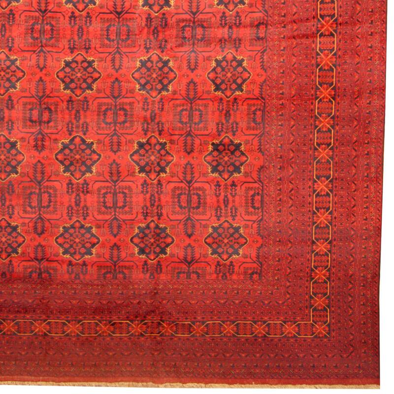 Handmade One-of-a-Kind Vegetable Dye Khal Mohammadi Wool Rug (Afghanistan) - 12'10 x 19'5