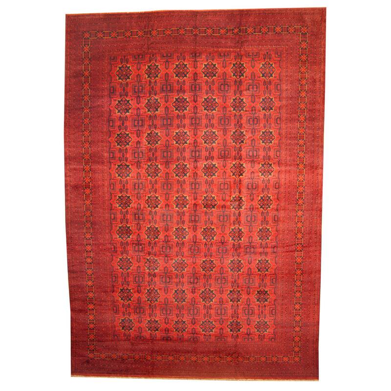 Handmade One-of-a-Kind Vegetable Dye Khal Mohammadi Wool Rug (Afghanistan) - 12'10 x 19'5