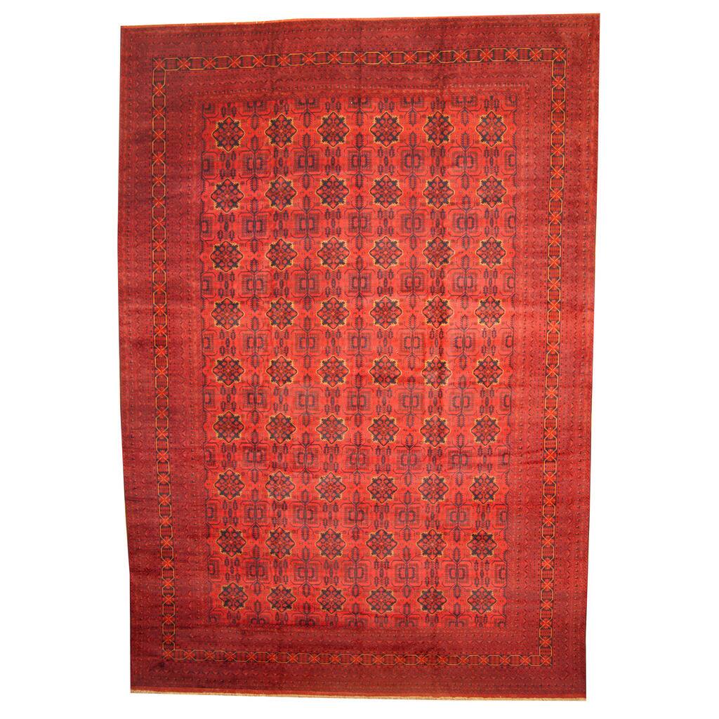 Handmade One-of-a-Kind Vegetable Dye Khal Mohammadi Wool Rug (Afghanistan) - 12'10 x 19'5