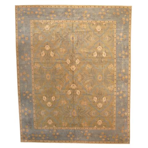 Handmade One-of-a-Kind Vegetable Dye Tibetan Wool Rug (Nepal) - 12' x 14'10