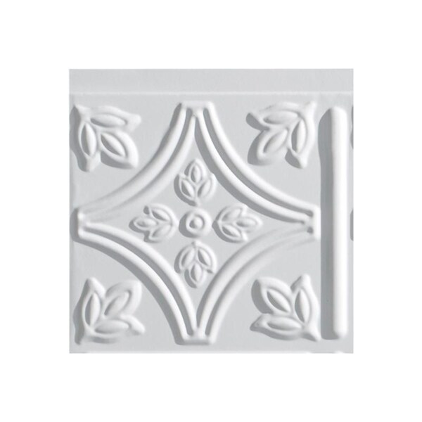 6 x 6 Sample Fasade Easy Installation Traditional 1 Matte White Backsplash Panel for Kitchen and Bathrooms
