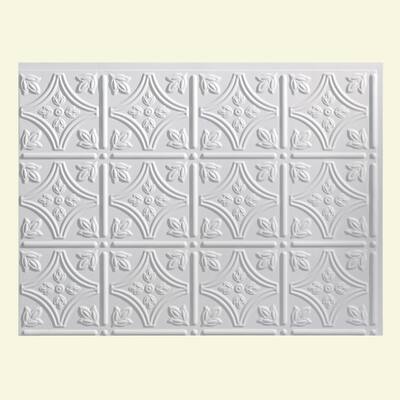 Fasade Traditional Style #1 Matte White Backsplash Panel