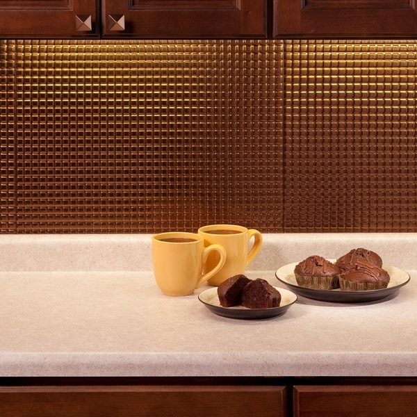 Fasade Square Oil Rubbed Bronze Backsplash Panel Free Fasade Square Oil Rubbed Bronze Backsplash Panel
