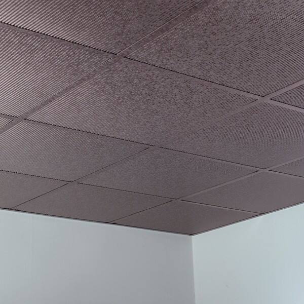 Fasade Rib Galvanized Steel 2-foot Square Lay-in Ceiling Tile - Bed ...