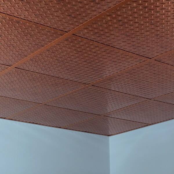 Shop Fasade Diamond Plate Revealed Edge Muted Gold 2 Foot Square
