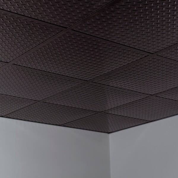 Shop Fasade Diamond Plate Revealed Edge Smoked Pewter 2 Foot