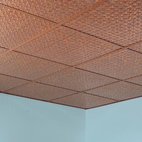 Fasade Diamond Plate Revealed Edge Ed Copper 2 Foot Fasade Diamond Plate Revealed Edge