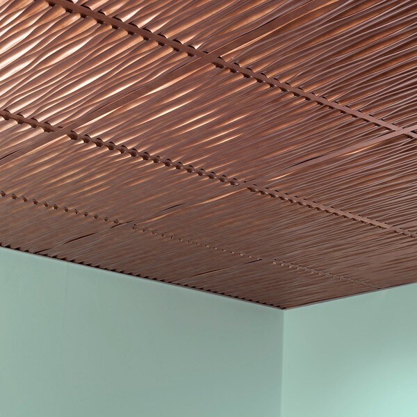 Shop Fasade Dunes Antique Bronze 2foot Square Layin Ceiling Tile