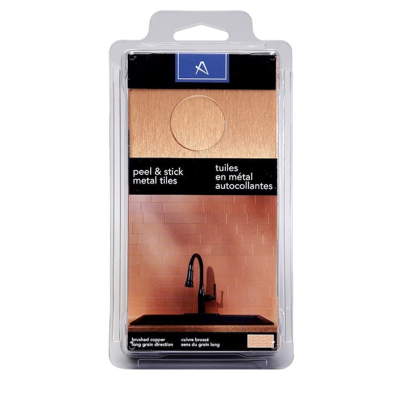 Aspect 3x6-inch Brushed Copper Long Grain Metal Tile (8-pack)