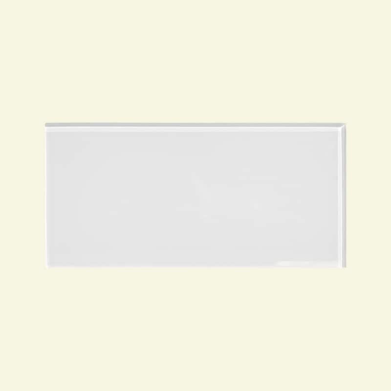 Aspect Glass 3x6-inch Tile in Frost (8-pack)