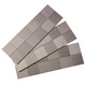 preview thumbnail 3 of 1, Aspect 12x4-inch Square Stainless Matted Metal Tile (3-pack)