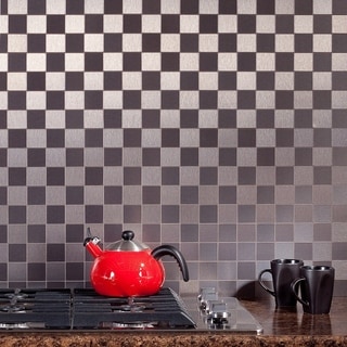 Aspect Square Stainless Matted Metal Tile
