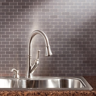 Aspect Subway Stainless Matted Metal Tile