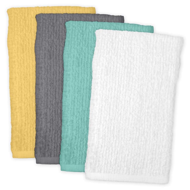 Multicolor Barmop Towels (Set of 4) - Yellow/Blue/Multi