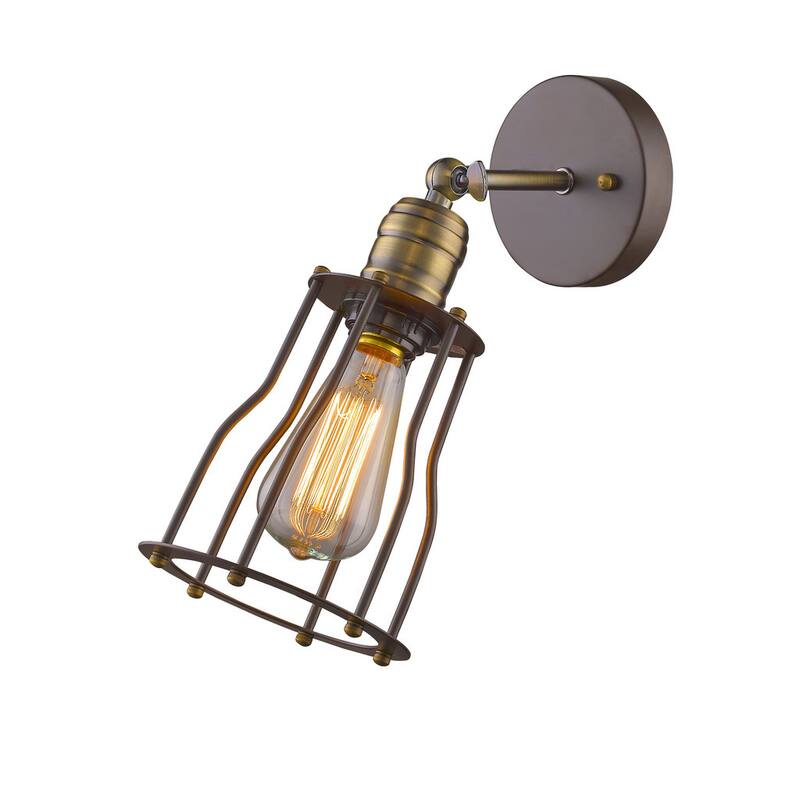 Industrial 1-light Oil Rubbed Bronze Wall Sconce