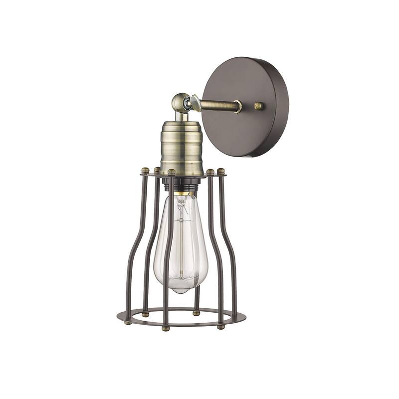 Industrial 1-light Oil Rubbed Bronze Wall Sconce