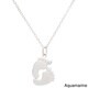 preview thumbnail 6 of 16, Sterling Silver Round Birthstone Footprint Necklace
