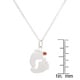 preview thumbnail 18 of 16, Sterling Silver Round Birthstone Footprint Necklace