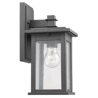 Chloe Transitional 1-light Black Outdoor Wall Lantern