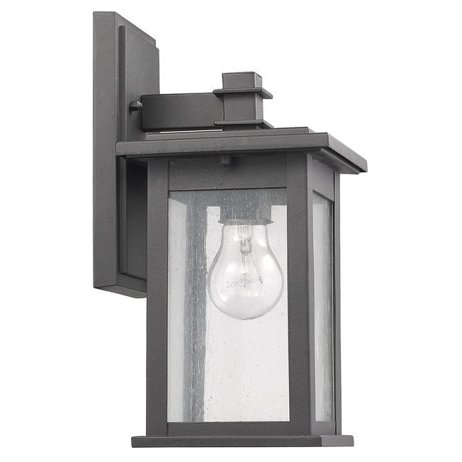 Chloe Transitional 1-light Black Outdoor Wall Lantern