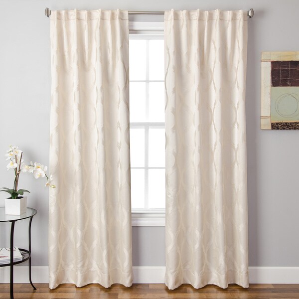 EFF Signature Pearl White Textured Silk Curtain