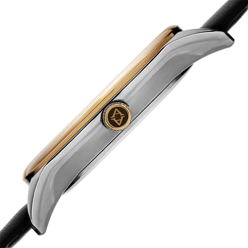 Akribos XXIV Men's Quartz Multifunction Leather Gold-Tone Strap Watch - Gold
