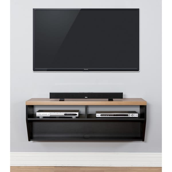 Shop Arced 48inch Wall Mount TV Console Overstock 10518157