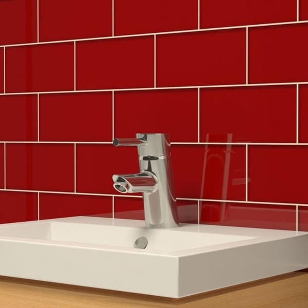 Ruby Red Subway Tiles (5.5 Square Feet) (44 Pieces per Unit)