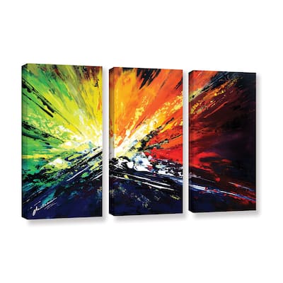 ArtWall Milen Tod 'Vibrance 2' 3 Piece Gallery-wrapped Canvas Set - Multi