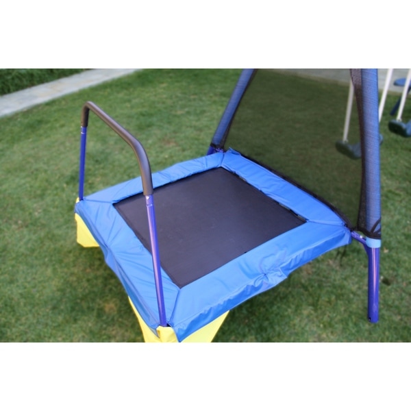 outdoor playset with trampoline