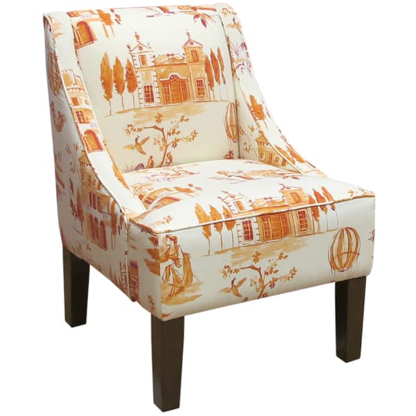 Skyline Furniture Swoop Arm Chair in Villa Tangerine Bed Bath