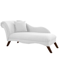 Jennifer Taylor Harrison Tufted Chaise Lounge Free Shipping Skyline Furniture Chaise Lounge In Velvet White