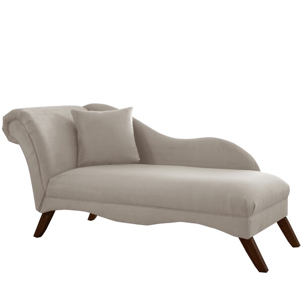 Skyline Furniture Chaise Lounge in Velvet Light Grey - Free ...