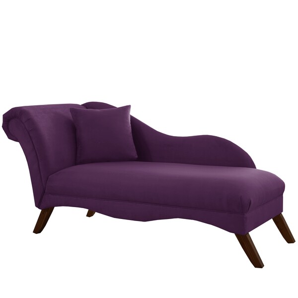 Skyline Furniture Chaise Lounge in Velvet Aubergine - Free ...