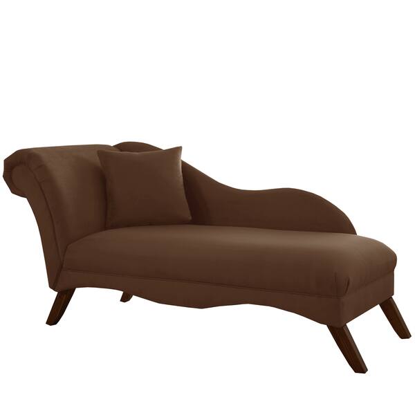 Skyline Furniture Chaise Lounge in Velvet Chocolate Bed Bath