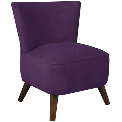 Made to Order Skyline Furniture Upholstered Chair in Velvet Aubergine - N/A