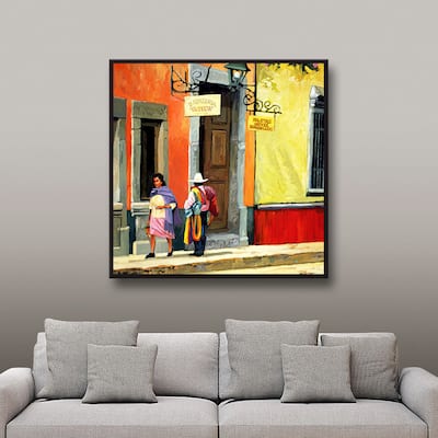 ArtWall Rick Kersten 'Streets Of Mexico' Gallery-wrapped Floater-framed Canvas - Multi