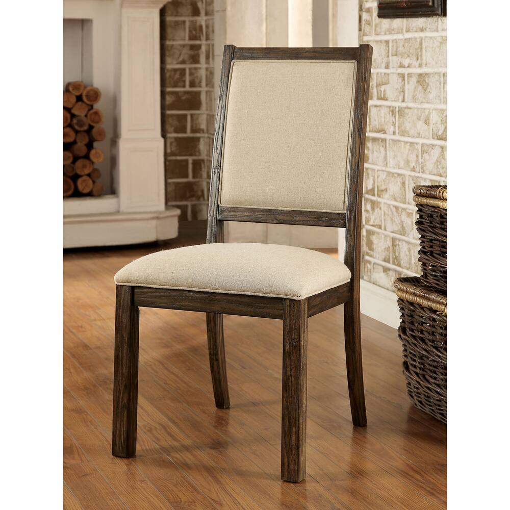 Strick & Bolton Mirella Weathered Elm Dining Chair (Set of 2)