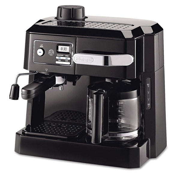 DeLonghi BCO320T Combination Drip Coffee Cappuccino and Espresso Machine with Programmable Timer Black