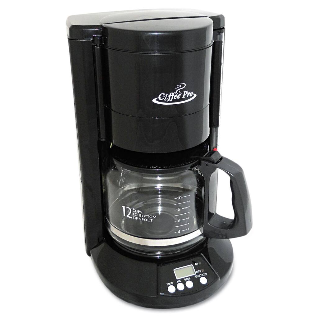 Coffee Pro Home/Office 12-Cup Black Coffee Maker