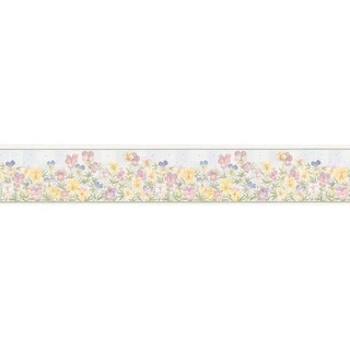 Shop Pink Terra Cotta Potted Flower Border Wallpaper - Free Shipping On ...