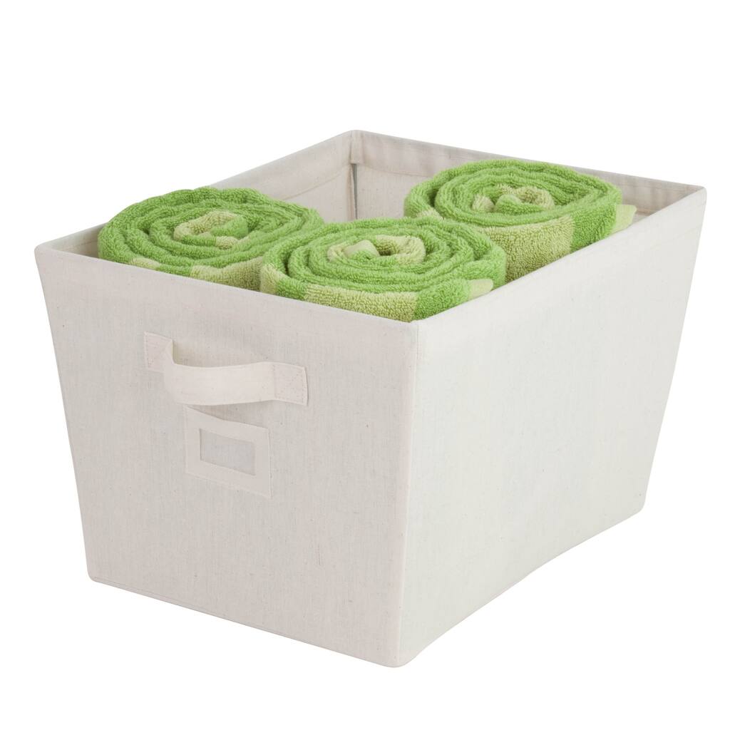 Honey-Can-Do Canvas Tapered Bin -Lg Natural