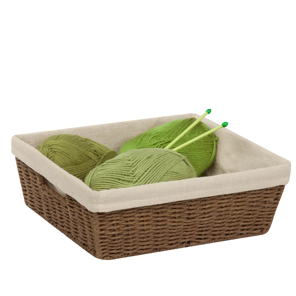 Honey-Can-Do Parchment Cord Basket w/liner