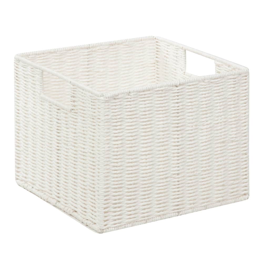 Honey-Can-Do White Paper Rope Storage Crate