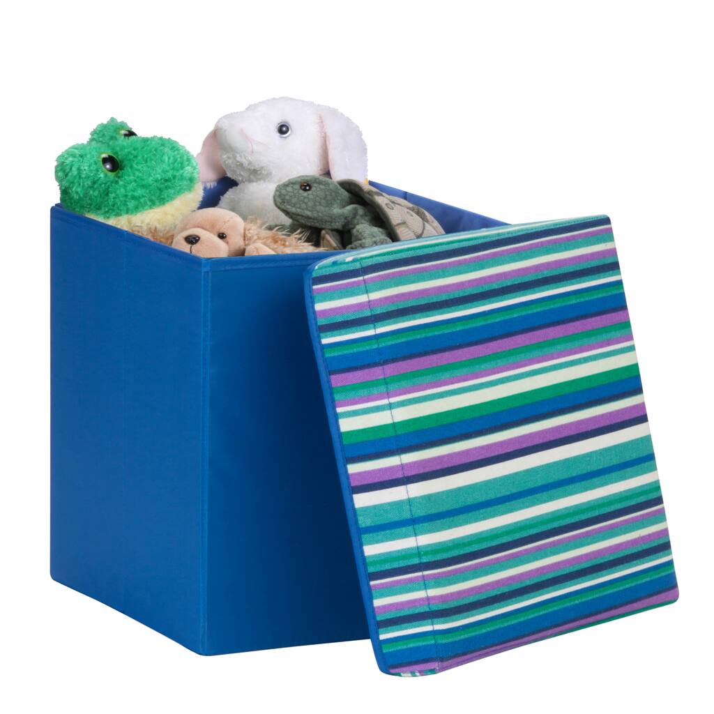 Honey-Can-Do padded storage cube, blue