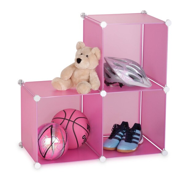 Shop HoneyCanDo Storage Cubes set of 3 pink Free Shipping On